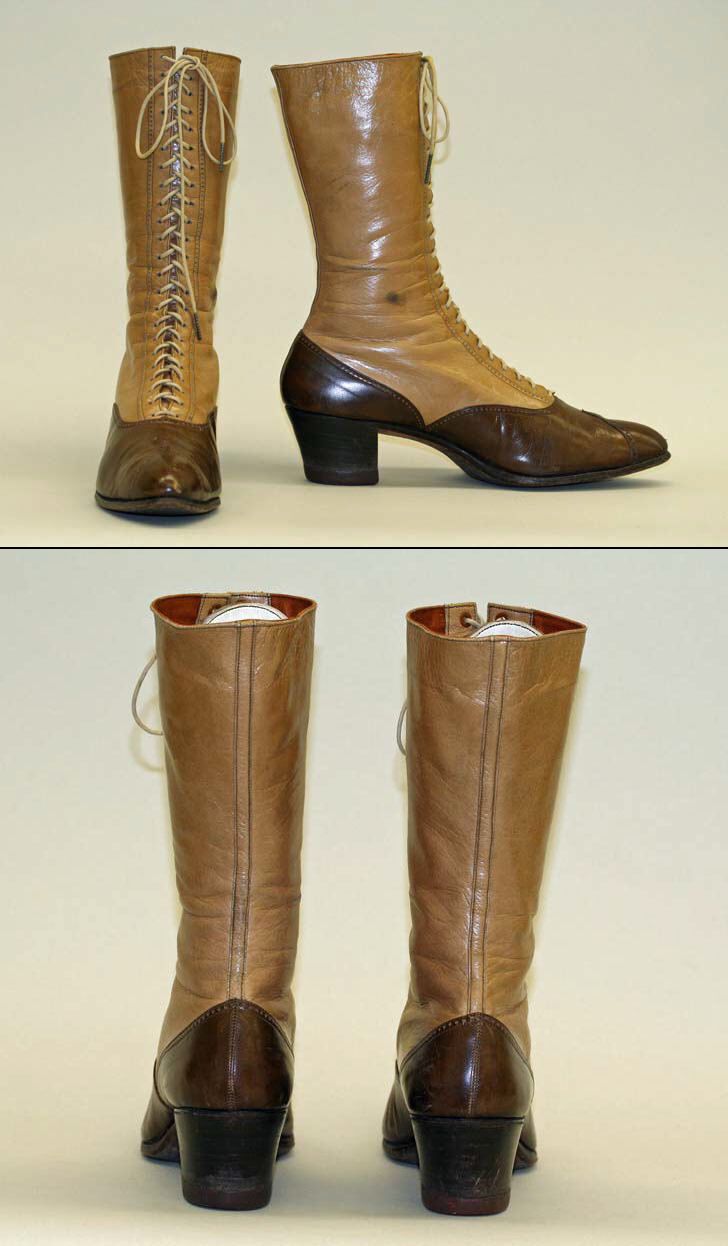 Nyu Steinhardt, Balmoral Boots, Edwardian Shoes, Moda Steampunk, Historical Shoes, American Shoes, Victorian Shoes, Hats And Scarves, Old Shoes