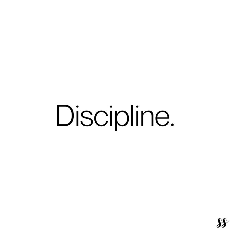 the word discipline written in black on a white background