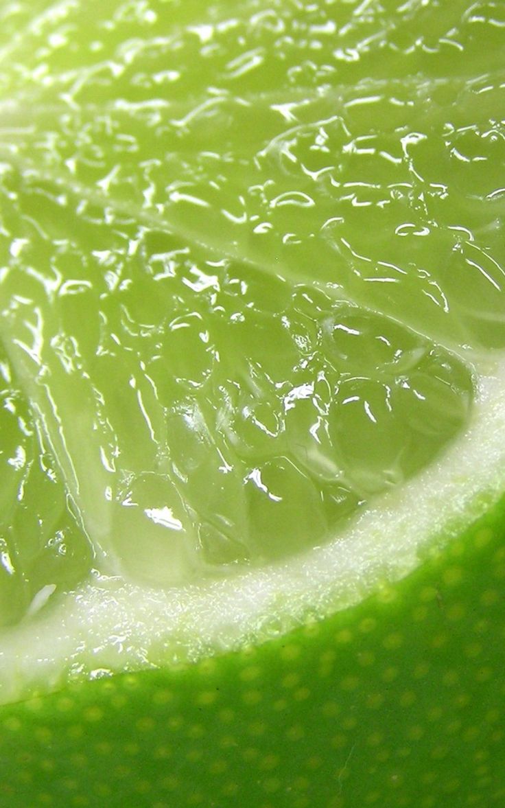 a close up view of the inside of a lime