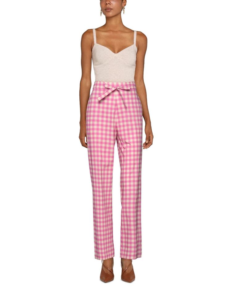 plain weave, no appliqués, checked, high waisted, wide leg, regular fit, drawstring closure, multipockets, stretch , Color: Fuchsia , Size: 2 Color Fuchsia, Women Pants Casual, Plain Weave, Fashion And Design, Casual Pants, Two Piece Pant Set, Casual Women, Wide Leg, Size 2