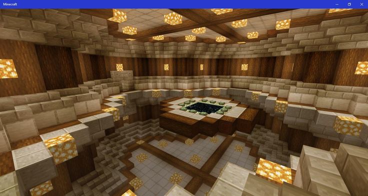 a large room filled with lots of furniture and walls in minecraft house designs, home design