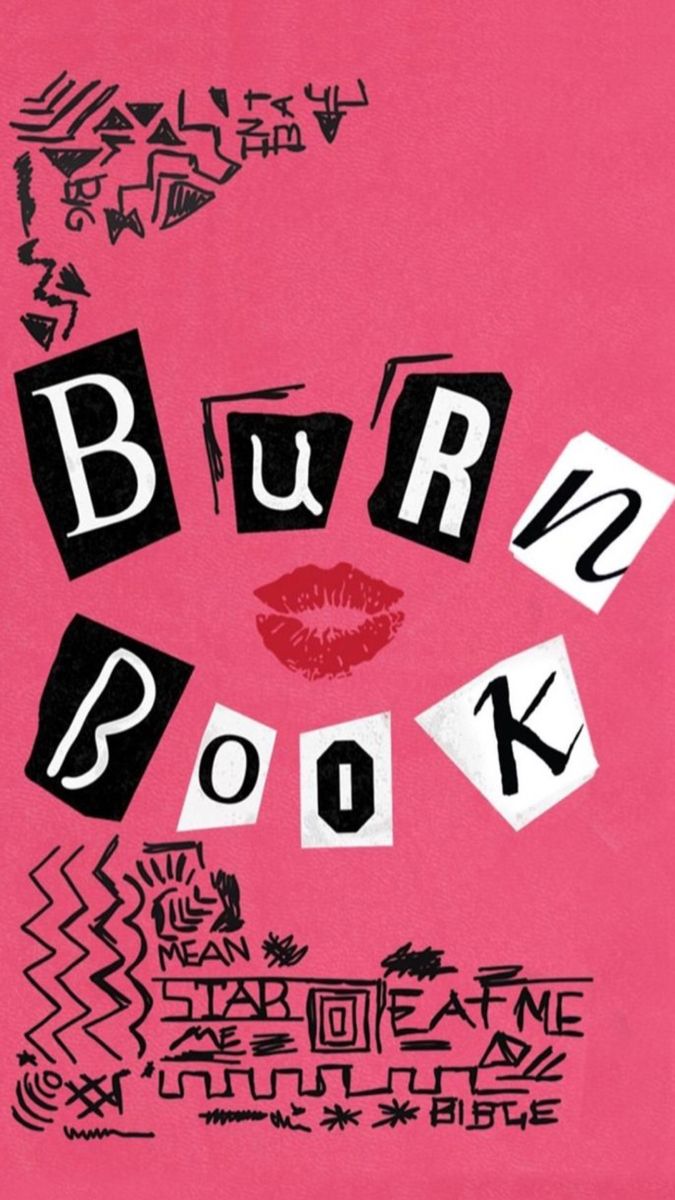 a pink book cover with black and white letters on it that spell burpk