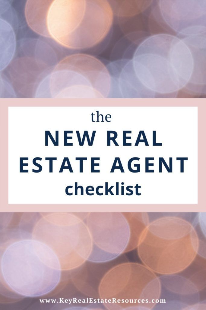 the new real estate agent checklist is shown with bokets in the background