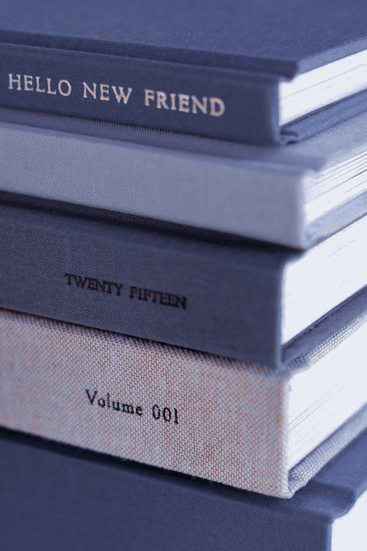 three books stacked on top of each other with the words hello new friend written on them