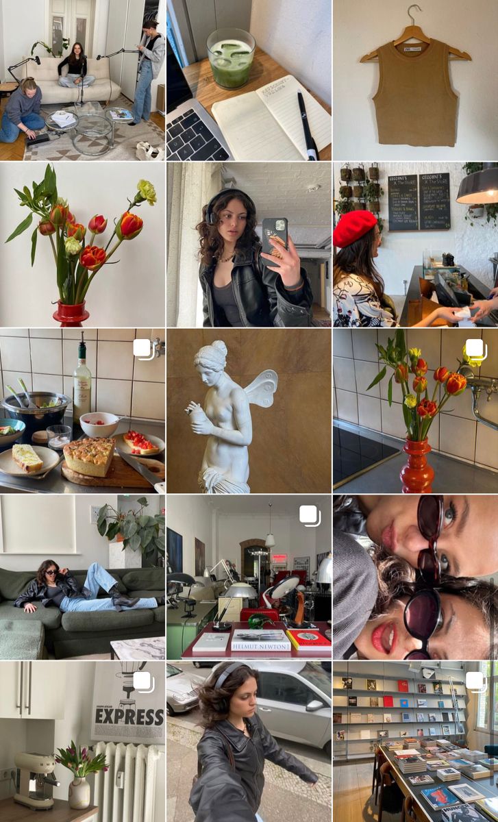 a collage of photos with people and flowers