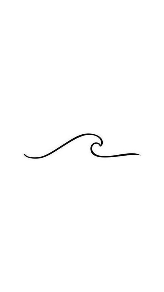 a line drawing of a wave on a white background