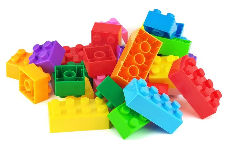 a pile of colorful lego blocks sitting on top of each other