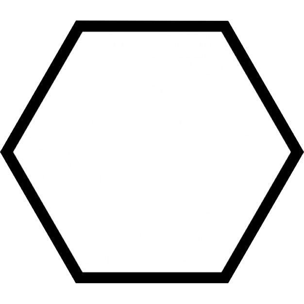 a black and white hexagonal object on a white background with the word stop written below it