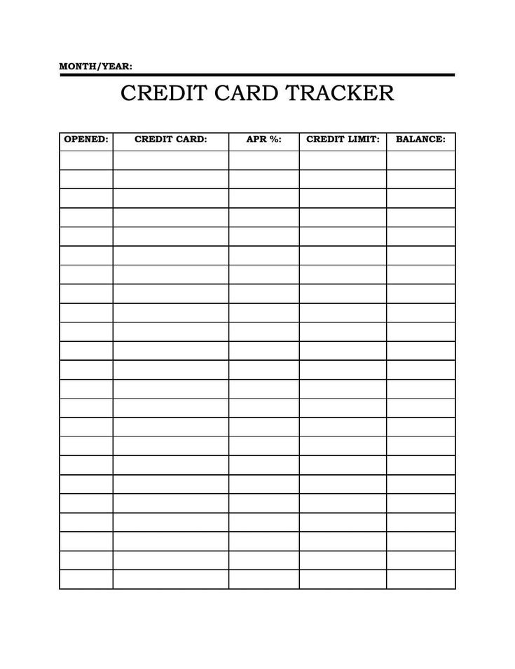 a credit card tracker is shown in this image