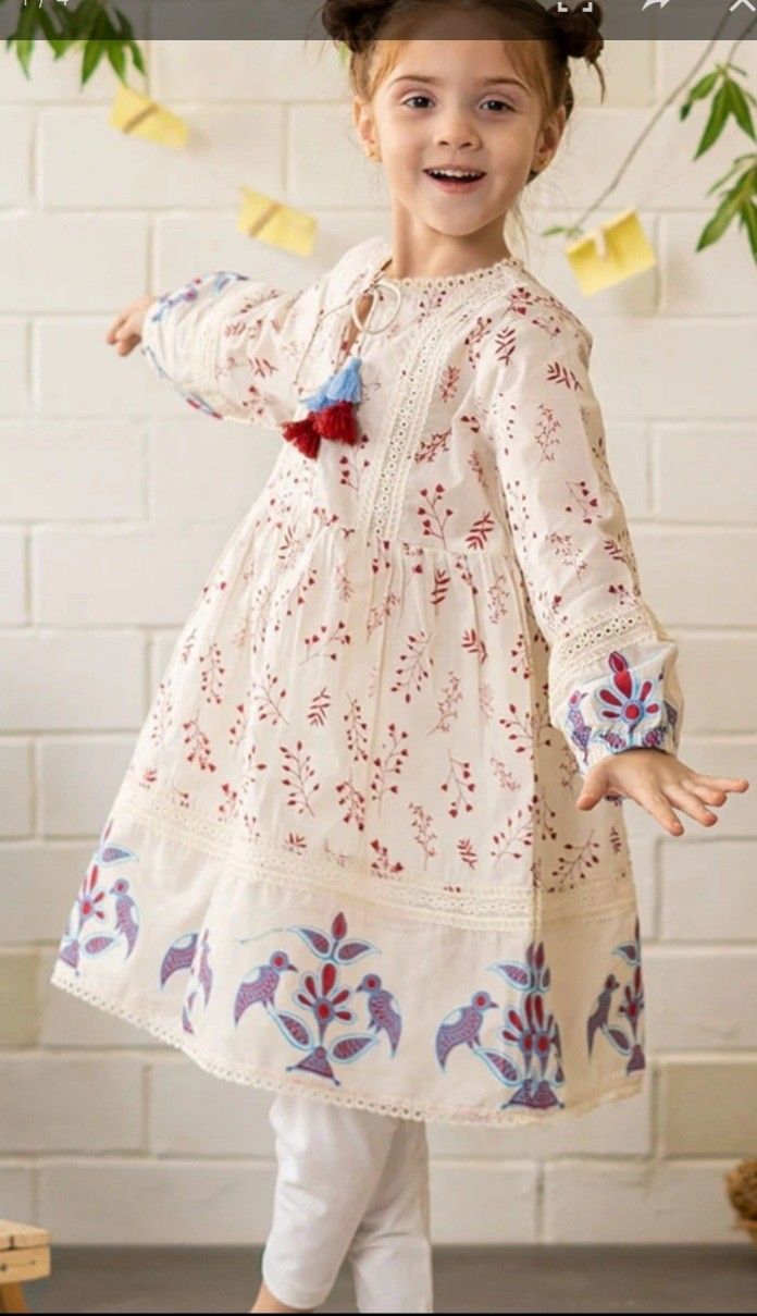 Dress Design For Eid, Baby Girl Frock Designs, Asian Suit, Baby Frock Designs, Modest Girls Dresses, Cotton Baby Dress, I Girl, Girl Frock, Cotton Frocks For Kids