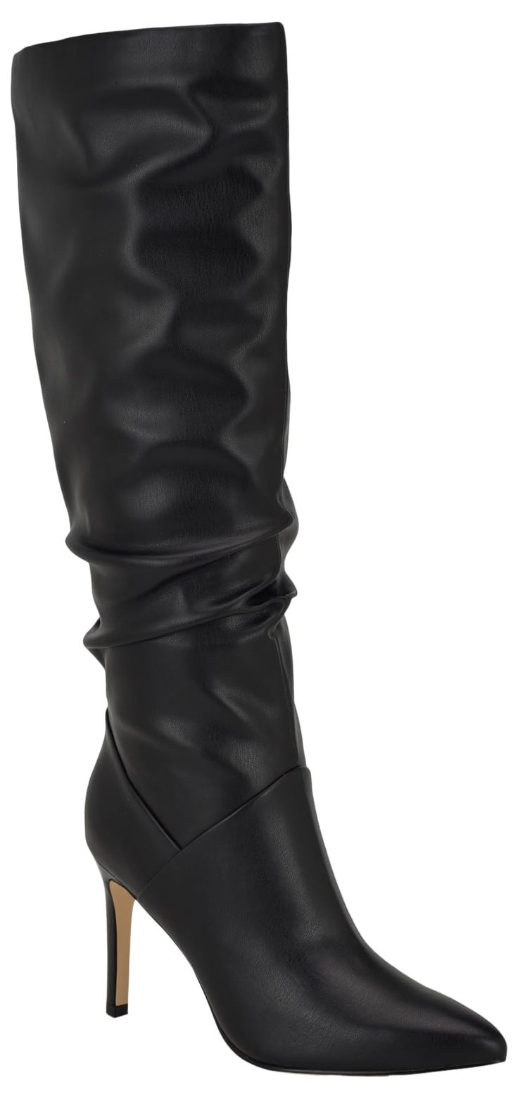 PRICES MAY VARY. Complete your outfit in the Nine West Perino dress boots. This boot features a sky-high stiletto heel, pointy toe and fashionable slouchy design. You're guaranteed to turn heads in the boot! Founded in 1978, Nine West empowers women to take on the world in style, from day to night. Pointy Toe ; Zipper Closure Faux Leather Upper 3.43" heel height Knee High Womens Boots, High Knee Boots, Black High Boots, Tights And Boots, Dress Boots, Shorts With Tights, Calf Boots, Sky High, Boots Outfit