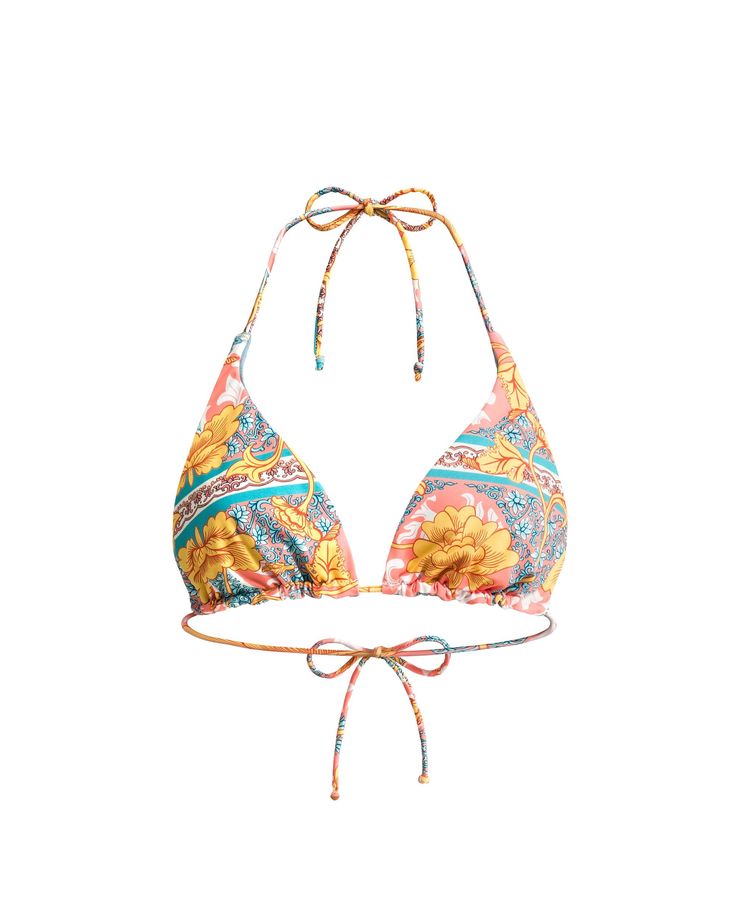 El bikini Mirasol es la elección perfecta para esas largas sesiones de bronceado. El top presenta un corte halter, con una coqueta forma de triángulo que realza tus curvas. La parte inferior tiene cobertura ajustable, para que puedas elegir cuánta piel quieres lucir. Está confeccionado con un tejido suave y cómodo, con un hermoso patrón floral que te hará destacar entre la multitud.

- Hecho en Colombia 

Ya sea que vayas a la playa o te relajes junto a la piscina, este bikini es la elección per Triangle Swimwear With Padded Cups For Vacation, Beach Triangle Swimwear With Padded Cups, Triangle Beach Swimwear With Padded Cups, Summer Triangle Halter Top With Padded Cups, Triangle Swimwear With Padded Cups For Beach, Pool Halter Top With Padded Triangle Cups, Triangle Halter Top With Adjustable Straps For Pool, Padded Triangle Halter Top For Pool, Padded Triangle Top Halter For Pool