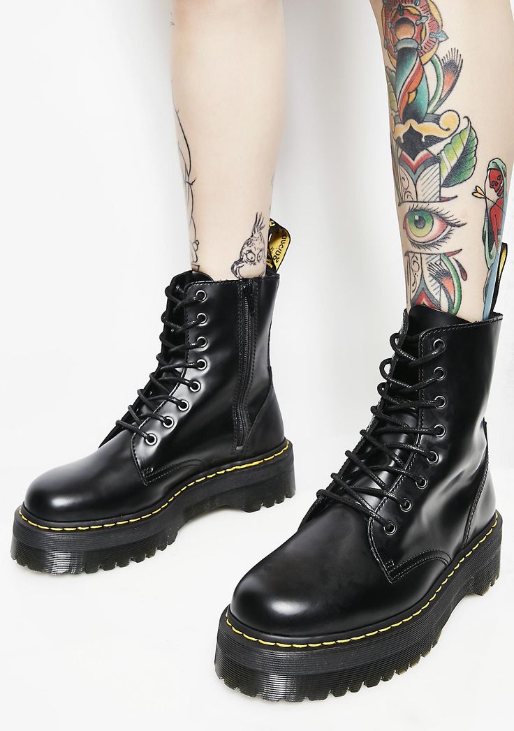 Dr. Martens Jadon 8 Eye Boots | Dolls Kill Tie Dye Clothes, Stage Dive, Dye Clothes, Rave Skirt, Dr Martens Jadon, Jungle Boots, Casual Goth, Boots Outfits, Clothing Wishlist