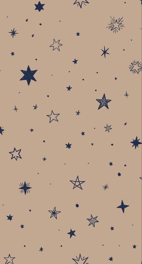 stars are flying in the sky on a beige background