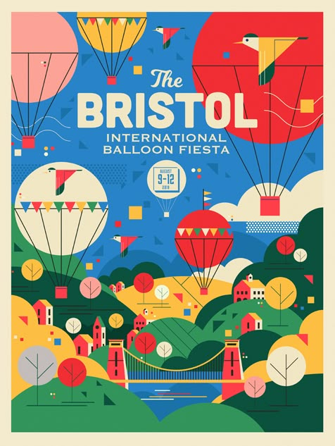 the bristol international balloon fiesta poster