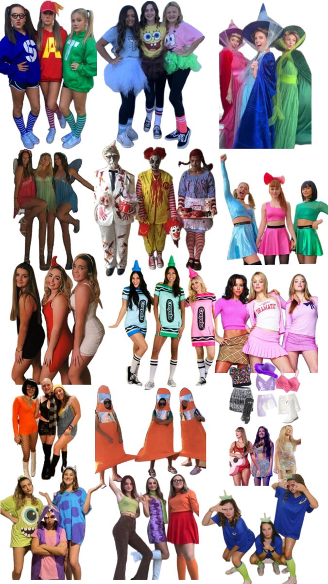 many different people in costumes posing for the camera