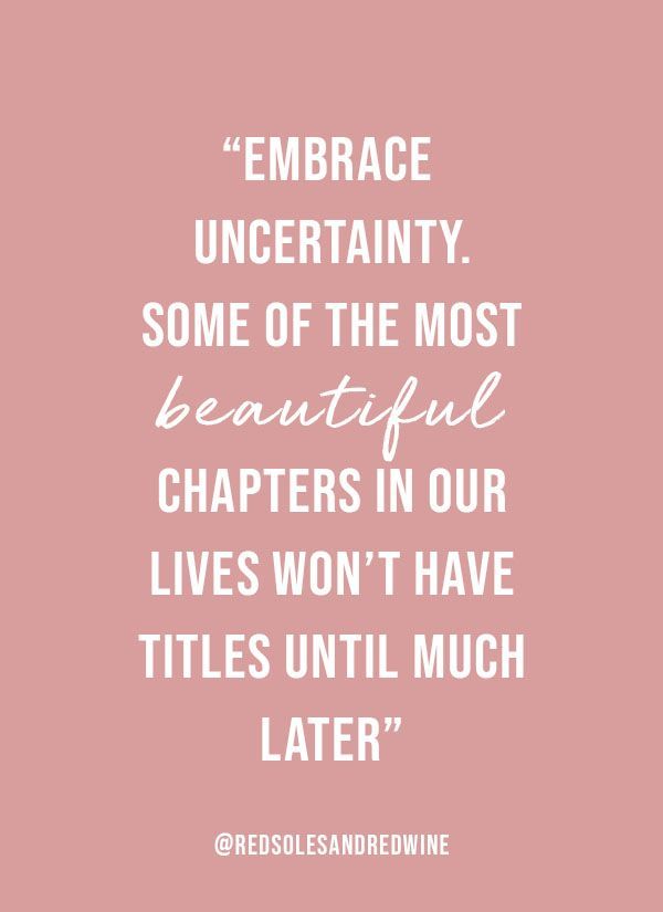 the quote for embrace is shown in white on a pink background