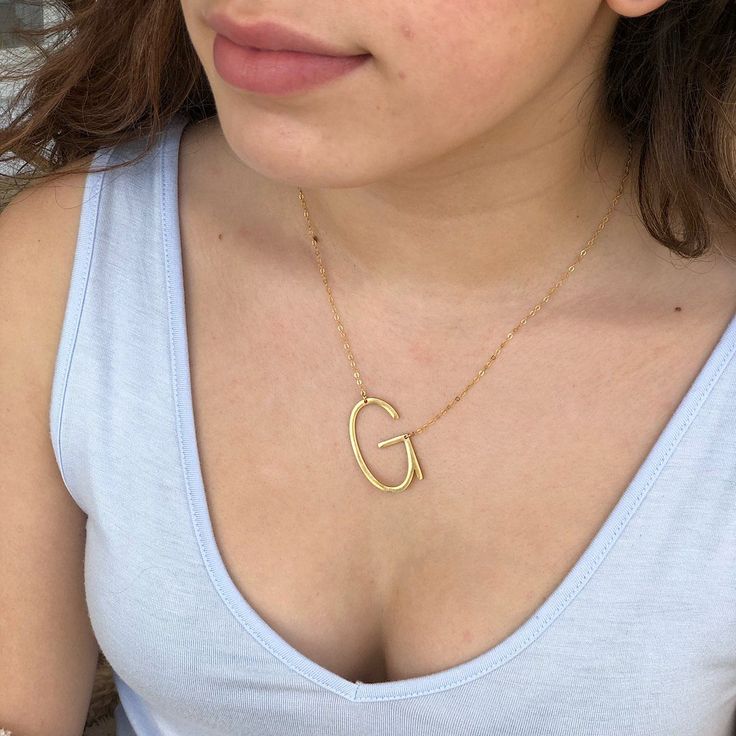 If you have a passion for fashion, this piece is for you! Big impact, minimal design and fashion forward styling. The Big Block Initial Necklace is a stand out piece for wearing and gifting.  Show off your individual style with our Big Block Initial Necklace. Available in silver or gold plated initials. Chains are gold Trendy Personalized Everyday Charm Necklace, Gold Name Necklace For Everyday Wear, Everyday Gold Name Necklace, Minimalist Custom Name Metal Jewelry, Trendy Personalized Initial Necklace For Everyday, Hypoallergenic Charm Necklaces With Initial Pendant, Trendy Personalized Letter Jewelry Gift, Personalized Stainless Steel Charm Necklace, Personalized Gift Stainless Steel Charm Necklace