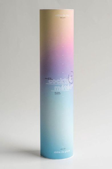 a tall cylindrical tube with an ombreed background