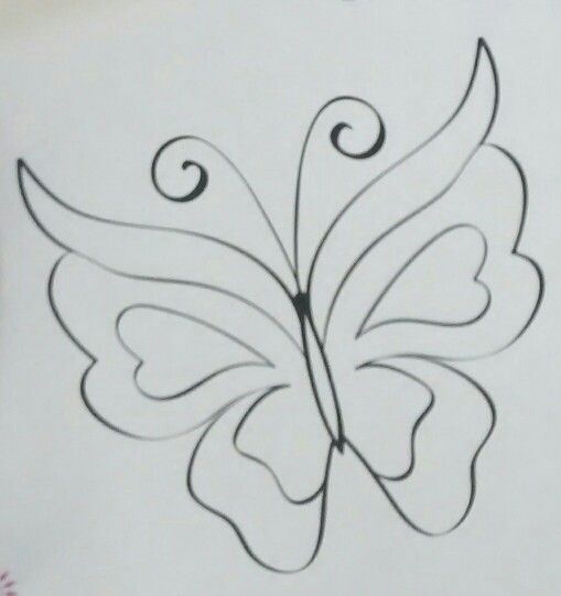 a drawing of a butterfly with swirls on it's wings