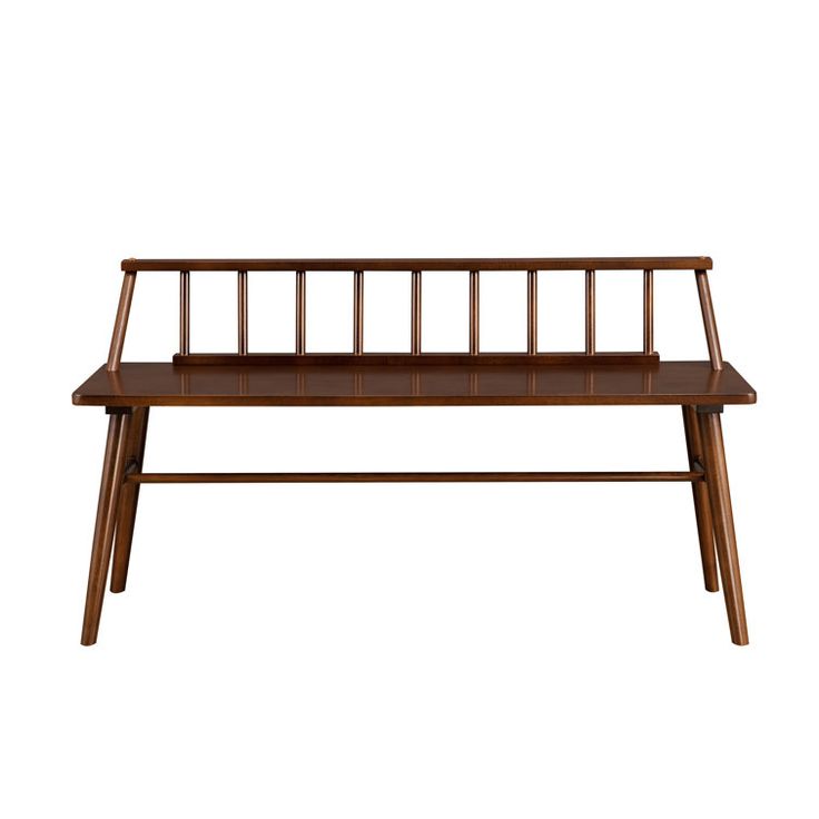 a wooden bench sitting on top of a white background