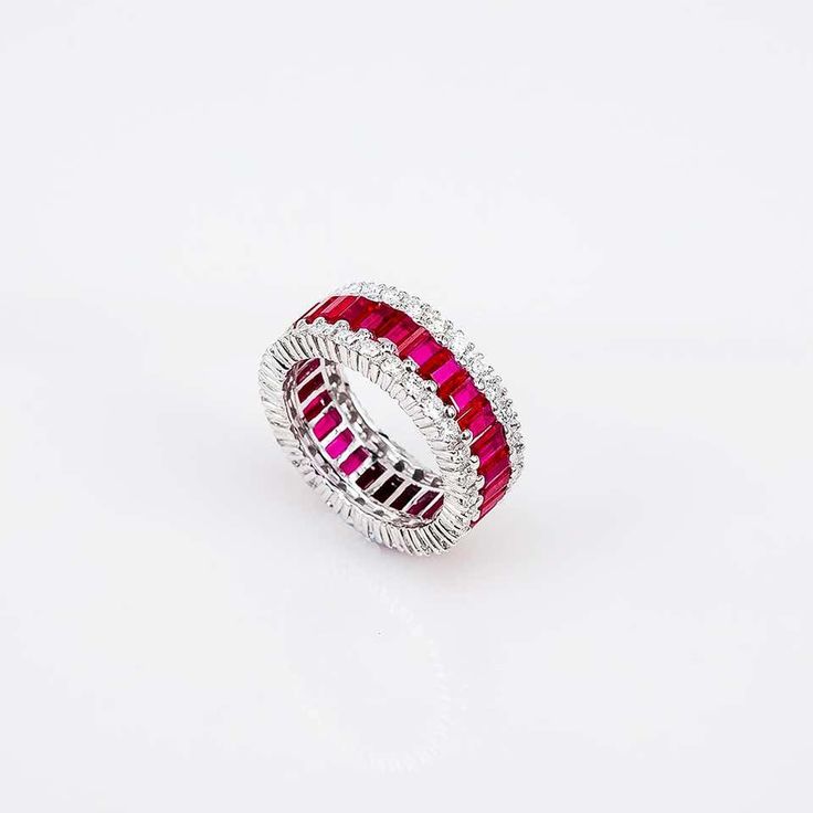 For Sale on 1stdibs - Eternity Ruby Ring use the top quality Ruby which make in invisible setting.It is a classic luxury elegant style that you can use many occasions.You can Luxury Ruby Jewelry Channel Set, Luxury Ruby Channel Set Jewelry, Luxury Channel Set Ruby Jewelry, Luxury Ruby Ring With Diamond Accents And Round Shape, Luxury Ruby Ring With Pave Setting, Luxury Round Ruby Ring With Diamond Accents, Luxury Platinum Ruby Ring, Elegant Ruby Ring With Diamond For Party, Fine Jewelry Ruby Ring With Diamond For Party