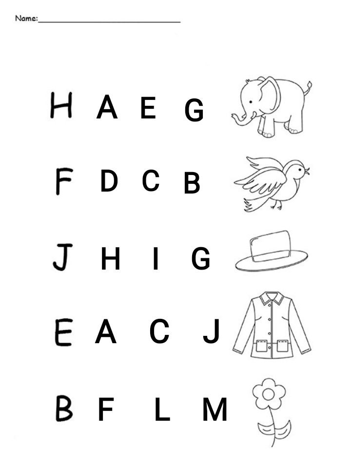 the alphabet worksheet for children to learn how to write and draw letters with pictures