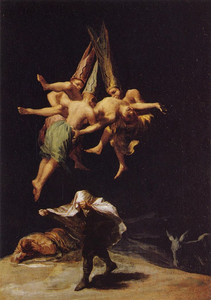 the three angels are depicted in this painting, and one is being lifted by two men