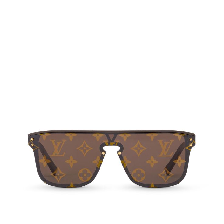 Cutting edge craftsmanship and urban style combine to create the lv waimea sunglasses. This updated version of a cult house style features the familiar monogram pattern on the lenses, displayed in a statement-making large print. Hardware studs on the front and a louis vuitton signature on the temples add refined finishing touches. Louis Vuitton Men Sunglasses, Lv Glasses Louis Vuitton, Louis Vuitton Shades Sunglasses, Louis Vuitton Millionaire Sunglasses, Sunglasses Square, Plastic Man, Louis Vuitton Sunglasses, Sunglasses Brown, Monogram Pattern