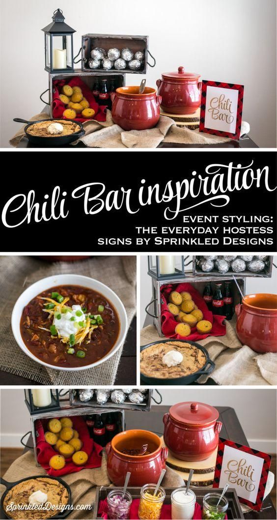 the cover of chili bar inspiition, with pictures of different foods and drinks