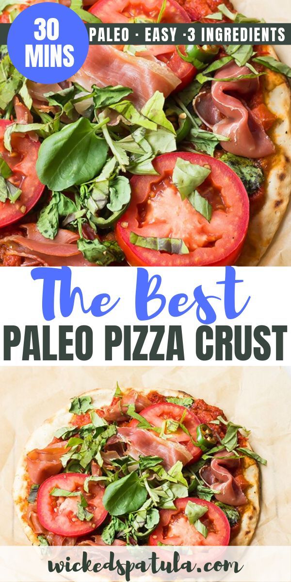 the best paleo pizza crust with tomatoes and basil