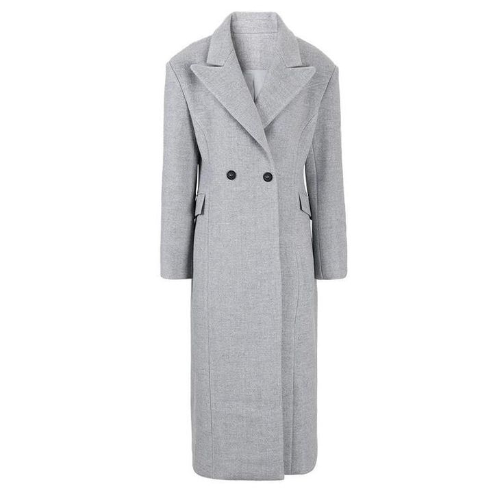 Product Overview Step into elegance and warmth with our latest addition to the Winter 2024 Collection. This chic women's woolen overcoat is designed to elevate your style while keeping you cozy during the cooler months. Its classic double-breasted design and high-waisted silhouette make it a timeless piece for any fashion-forward wardrobe. Key Features Material: High-quality blend of wool and cotton for warmth and comfort. Style: Sophisticated High Street fashion, perfect for middle-aged women. Fit: Wide-waisted design ensuring a flattering fit for various body types. Closure: Elegant double-breasted design with stylish button details. Collar: Fashionable turn-down collar adding a touch of class. Sleeves: Full-length sleeves with a regular fit. Pattern: Solid color for versatility and easy Modern Wool Coat With Button Closure, Trendy Wool Coat For Winter Workwear, Trendy Double-breasted Wool Coat For Fall, Winter Double-breasted Solid Wool Coat, Winter Wool Coat For Office, Gray Double-breasted Winter Outerwear, Winter Wool Double-breasted Coat, Gray Winter Sweater Coat, Trendy Winter Pea Coat