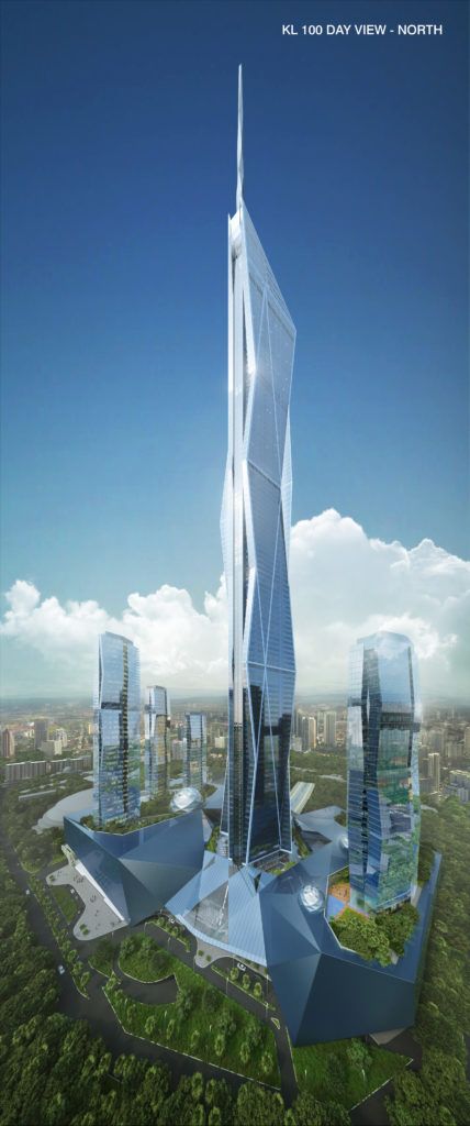 an artist's rendering of a futuristic skyscraper