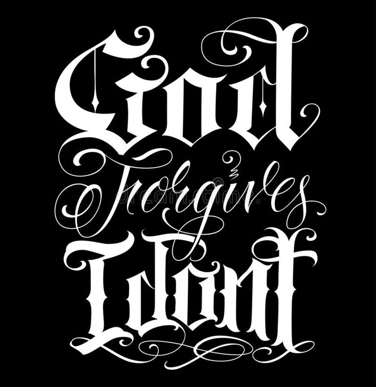 hand lettering that reads god, negatives, and light on a black background with white swirls