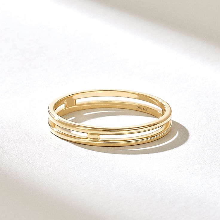 Embrace contemporary elegance with the 14k Solid Gold Contemporary Wedding Ring. This delicate open band ring for women boasts a minimalist design and is 2.93mm wide, making it a perfect choice for an anniversary band. Elevate your style with this modern piece of fine jewelry. Features * Made to Order. * Gold KT: 10K, 14K, 18K * Custom Gold Color: Rose Gold, Yellow Gold, White Gold * Width of Band: 1.00MM * Width of Top: 2.95MM * Thickness of Band: 1.12MM * Ready to Ship in 5-7 Business Days ✓ We care about the environment,the jewelry we cast is made with recycled gold. We source exclusively post-consumer material that is refined back to their pure elements to ensure that the gold is in the same quality. Our designs are made from 14k/18k/10k real solid gold ✓ We care about customer satisfa Minimalist White Gold Midi Ring With Open Band, Minimalist White Gold Open Band Midi Rings, Modern Double Band Promise Ring, Modern Open Band For Promise Ring, Modern Double Band In Yellow Gold, Modern 14k Gold Double Band, Minimalist Yellow Gold Stackable Rings With Open Band, White Gold Midi Rings With Simple Open Band, White Gold Midi Rings With Simple Open Band Design