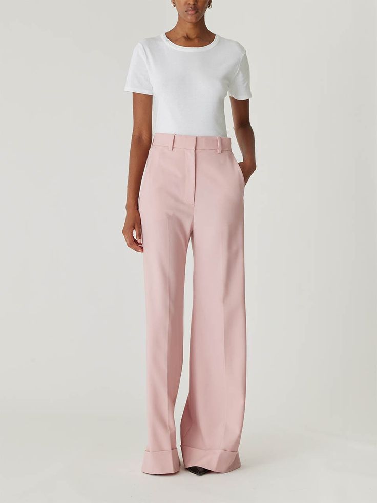 Featuring a high waist, wide-leg silhouette, and chic cuff detail, these trousers offer a perfect blend of elegance and comfort. Ideal for both professional and casual wear, they bring a touch of sophistication to any ensemble. High waist Wide-leg silhouette Chic cuff detail 43% Wool, 53% Polyester, 4% Elastane Dry Clean Only Cuff Detail, Rebecca Taylor, Work Casual, Casual Pants, Casual Wear, High Waist, Wide Leg, Nordstrom, Trousers