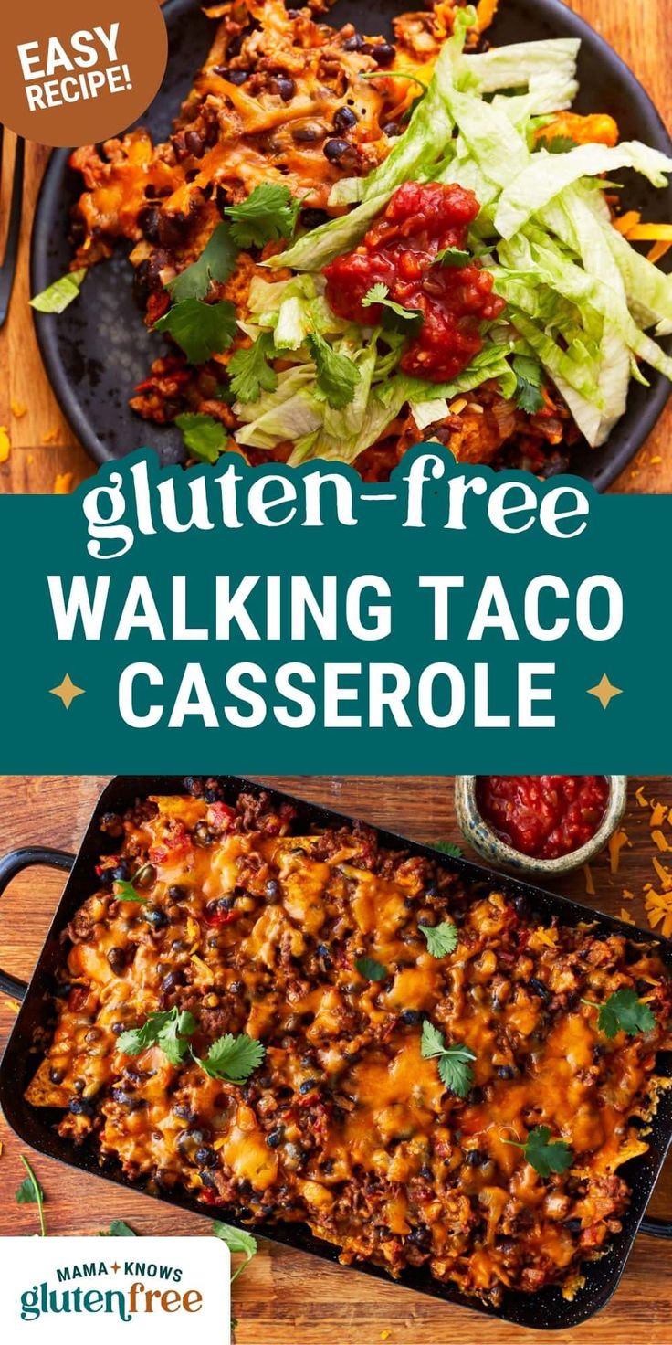 the cover of gluten free walking taco casserole