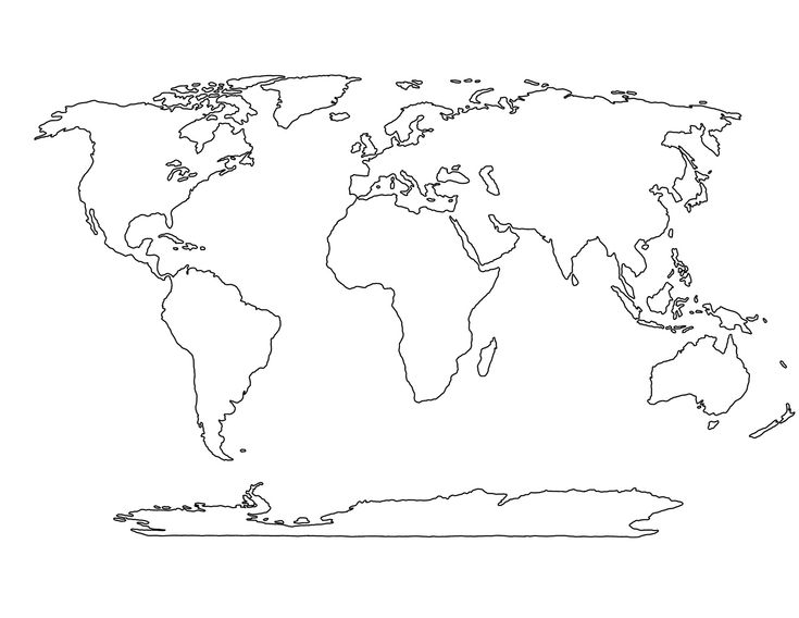 the world map is shown in black and white