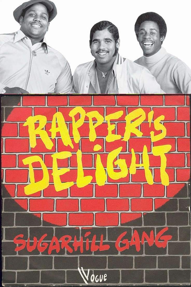 a brick wall with graffiti on it and the words rapper's delight written in yellow