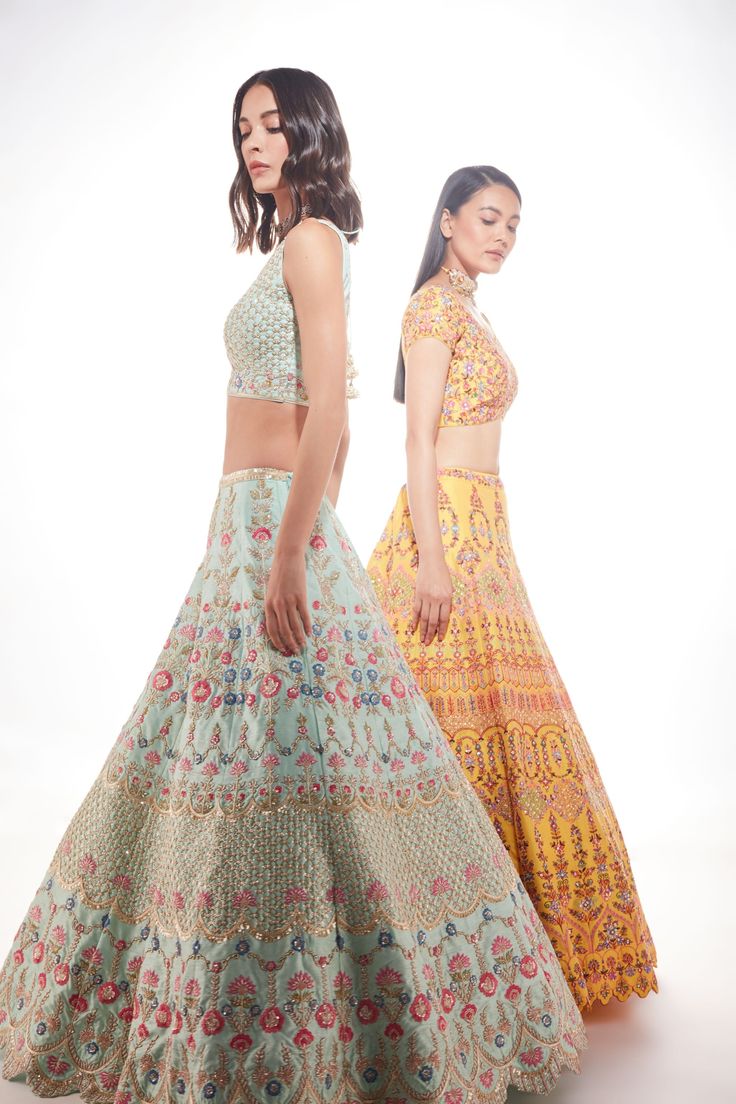 A silk lehenga with zardozi, sequins, and resham embroidery paired with a matching blouse and net dupatta with a floral border From Chamee and Palak The Wedding Edit collectionDELIVERY TIMEPlease allow 8-12 weeks for your outfit to arrive.FABRIC DETAILSSilk And NetProfessional cleaning only. Semi-stitched Choli With Multicolor Embroidery For Reception, Multicolor Embroidered Gown With Zari Work For Navratri, Navratri Gown With Multicolor Embroidery And Zari Work, Bollywood Multicolor Embroidered Dupatta For Reception, Multicolor Raw Silk Anarkali Set For Reception, Multicolor Chanderi Lehenga For Wedding, Multicolor Embroidered Anarkali Set For Reception, Reception Anarkali Set With Multicolor Embroidery, Wedding Choli With Multicolor Embroidery In Chanderi