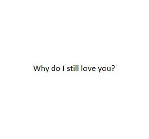 a white wall with the words why do i still love you?