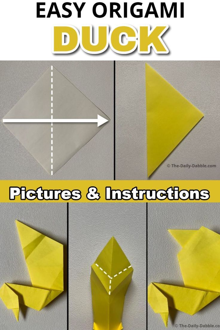 how to make an easy origami duck