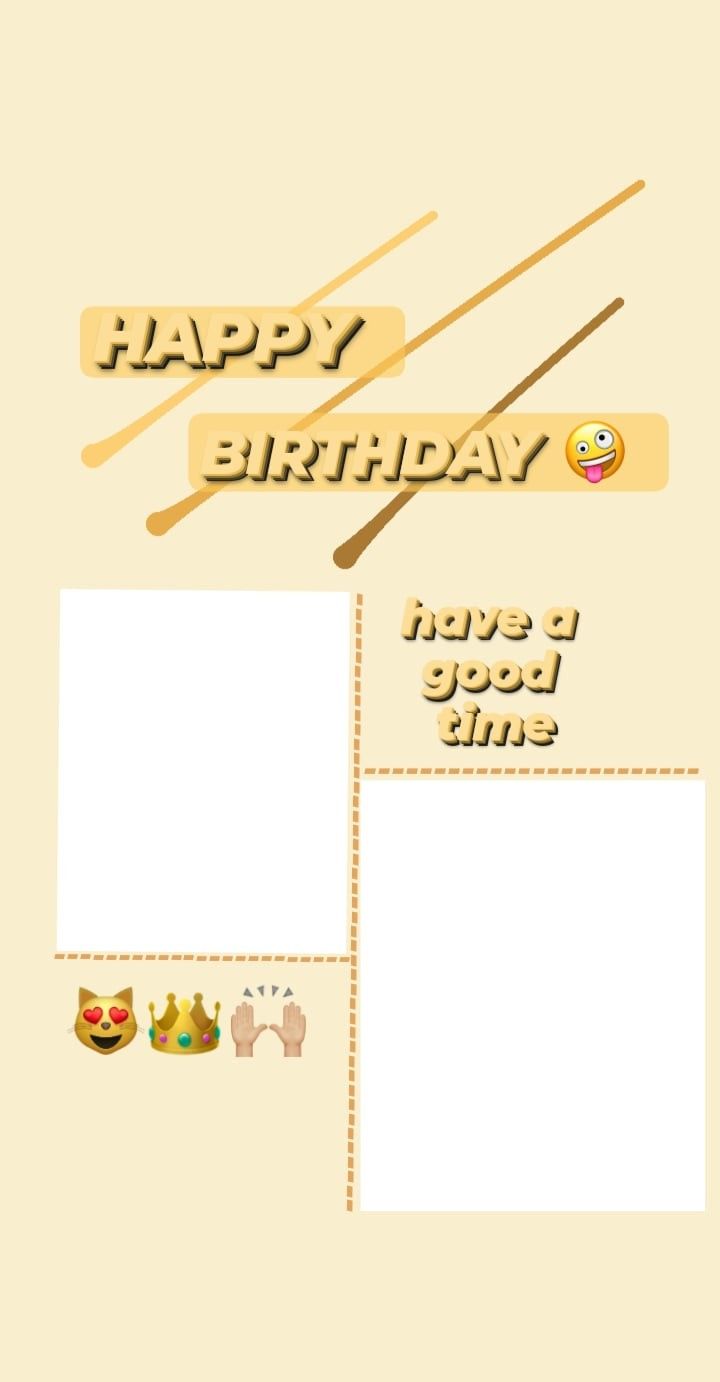 a happy birthday card with an emoticive message on the front and back side