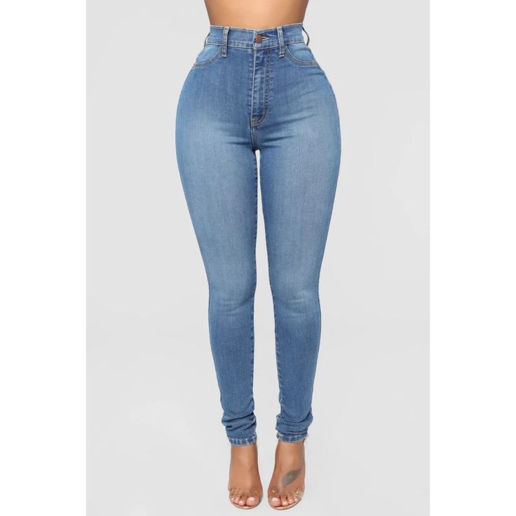 Color: Medium Blue Wash Detail: High-Waisted Rise, Skinny Jeans Condition: Brand New, Never Worn Material: 52% Cotton, 39% Rayon, 7% Polyester, 2% Spandex Mid Wash Jeans, Dare Devil, Fashion Nova Jeans, Washed Jeans, High Jeans, Medium Blue, Colored Jeans, Wig Hairstyles, Fashion Nova