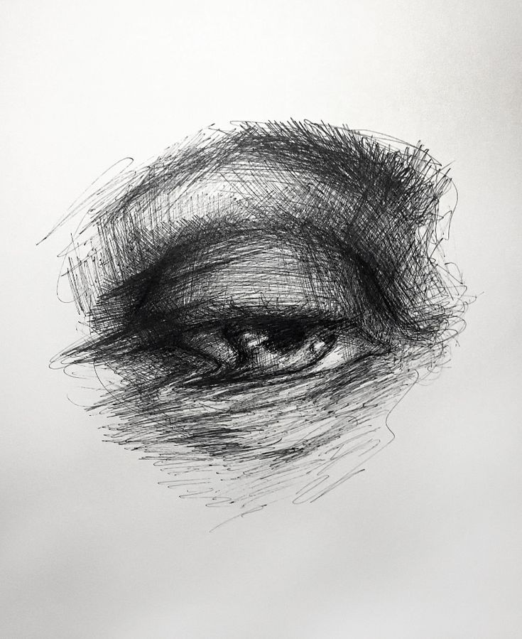 a drawing of an eye is shown in black and white, as if it were drawn with pencil