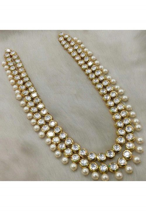 Kundan Long Necklace : JMY1063 Kundan Jewellery Set Simple Long, Long Indian Necklace Jewelry, Diamond Long Chain, Kundan Necklace Simple, Long Necklace Gold Indian, Long Necklace Designs, Jewellery Design Gold, Long Kundan Necklace, Long Necklace Indian