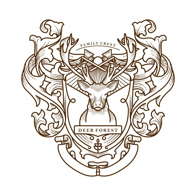 the emblem for deer posse, which is part of an art nouveauist - inspired design