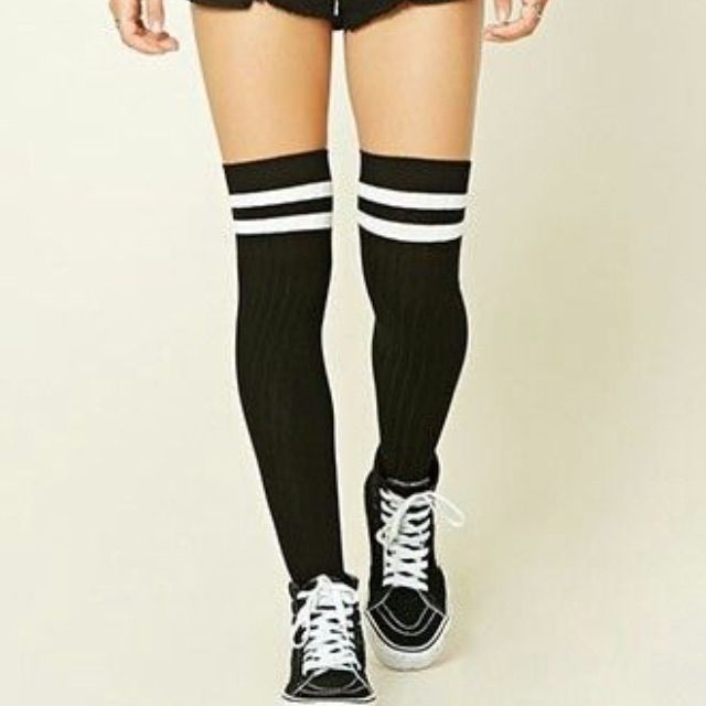 Brand New Fashion Design,100% Brand New,High Quality! Materials: Cotton Thickness: Medium Quantity: 1 Pair One Size: (Fits Xs ~ L) Suitable Height: Fits Almost Everybody Socks Length: 24" (Approx) Type: Over Knees Long Socks For Selection: Black Stripe, Red Stripe White Stripes Trendy Black Cotton Knee-high Socks, Black Knee-high Socks For Streetwear, Casual Black Knee-high Socks For Streetwear, Trendy Thigh High Black Socks, Black Socks For Fall Streetwear, Casual Black Knee-high Socks, Black Fall Streetwear Socks, Trendy Black Stretch Knee-high Socks, Fitted Black Knee-high Socks For Summer