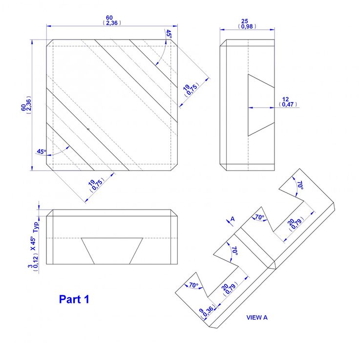 the drawing shows how to make a bench