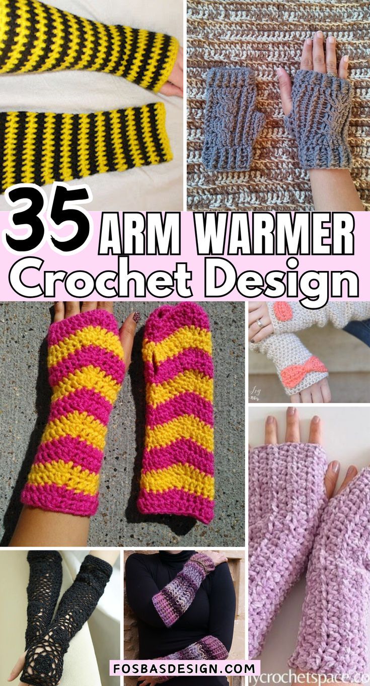 A colorful collection of freshly crocheted arm warmers displayed neatly, showcasing various simple patterns perfect for beginners. Crocheted Wrist Warmers, Easy Crochet Arm Warmers, Crochet Arm Accessories, Arm Warmer Crochet Pattern, Crochet Hand Warmers Free Pattern Easy, Crocheted Arm Warmers, Crochet Arm Warmers Tutorial, Crochet Arm Sleeves Free Pattern, How To Crochet Arm Warmers